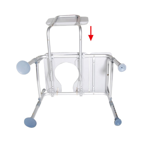Transfer Bench & Commode Combination w/Padded Seat