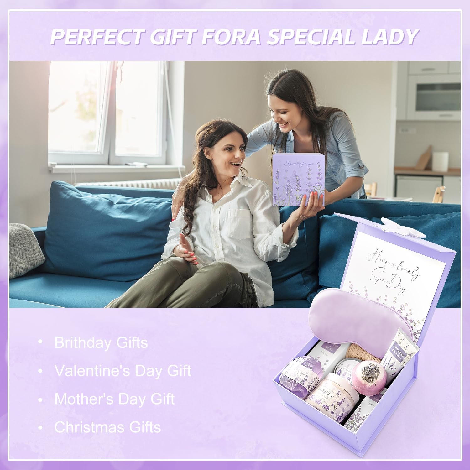 Lavender Spa Gift Set, 11 Pieces