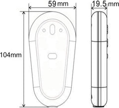 2-Button Recliner Lift Remote Control with 5-Pin Plug