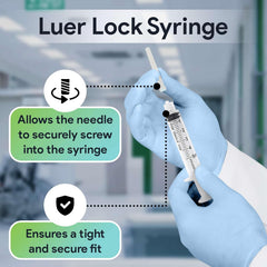 5 Ml Syringe without Needle - 5 Pack of Individually Wrapped Disposable Syringes - Good for Medical, Scientific Lab, Home Use, and More - Sterile Luer Lock Syringes