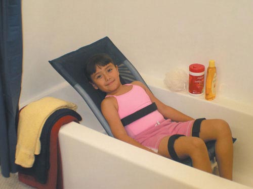 Shower Bath Chair Adj Sm PVC Reclining w/o Base&Caster