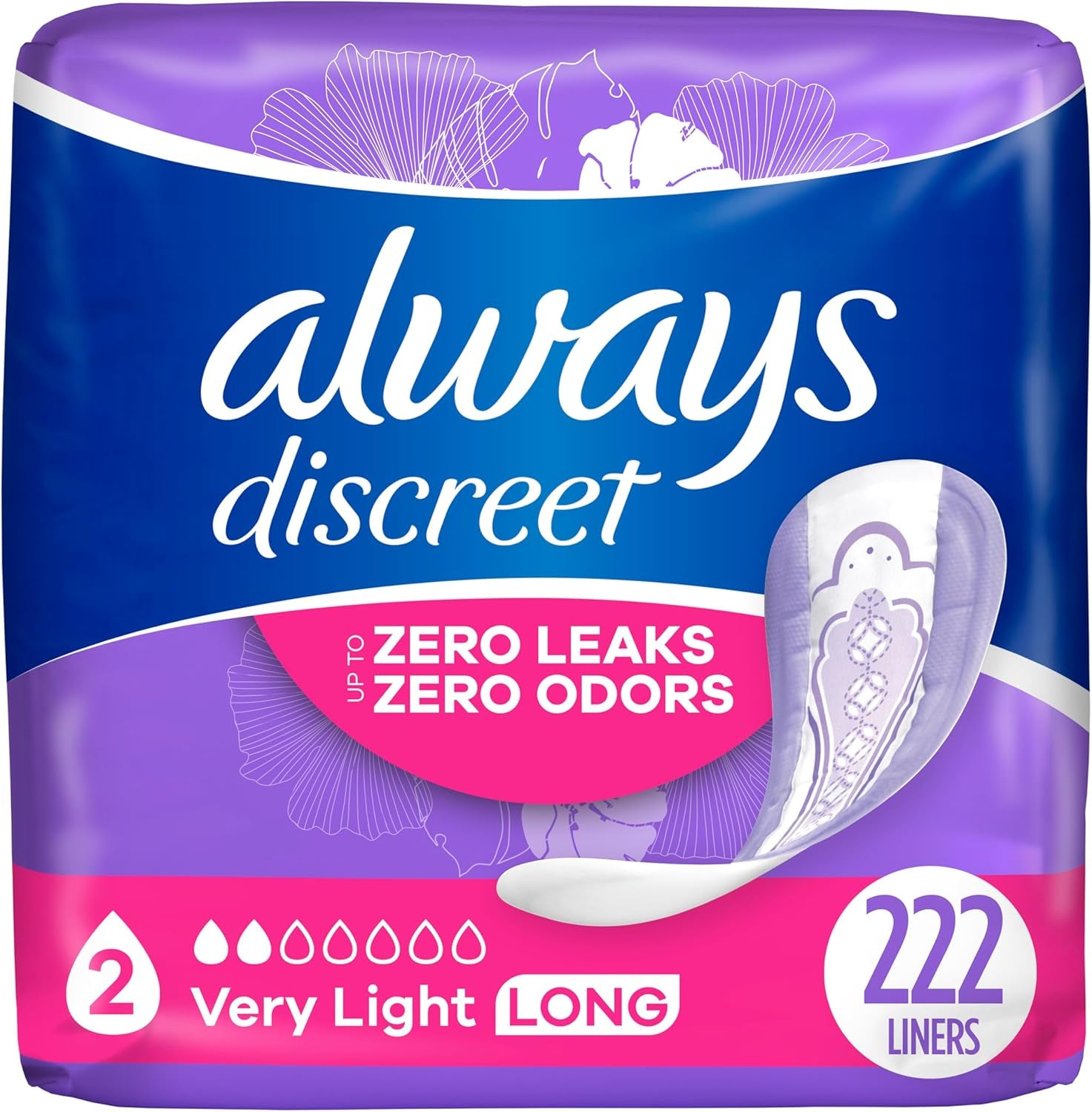 Incontinence Liners, Very Light Absorbency