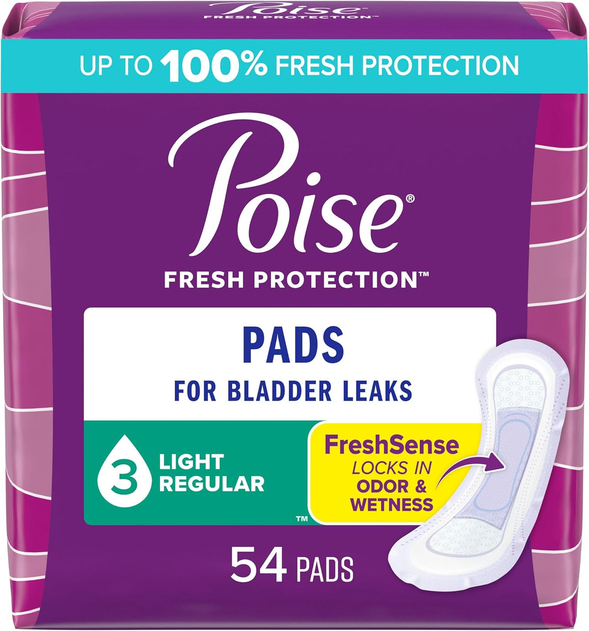 Incontinence Pads, Light Absorbency