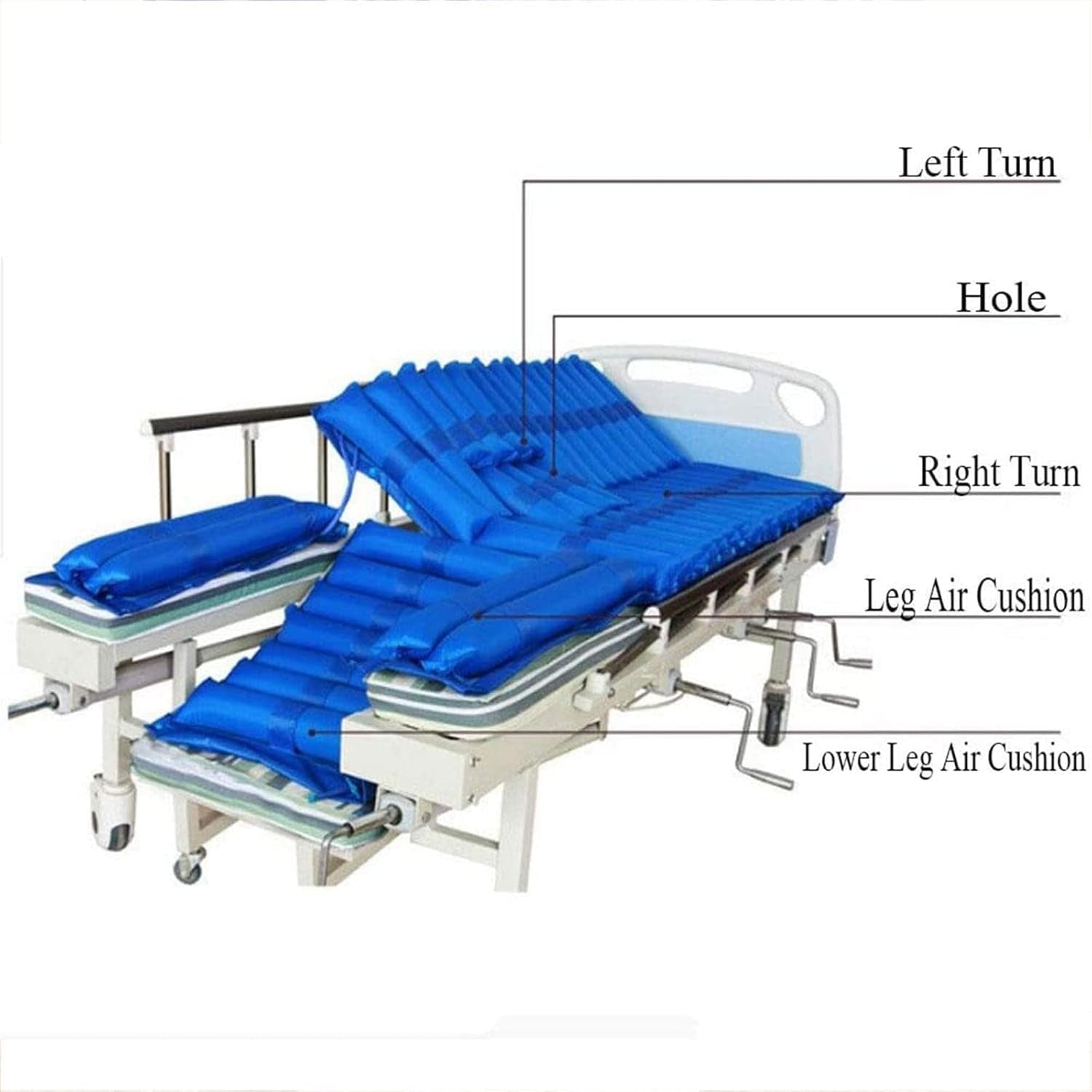 Medical Inflatable Anti-Decubitus Mattress, Hospital Sleep Bed Prevent Bedsores Decubitus Pneumatic Massage Cushion for Pressure Ulcer & Bed Sore Relief