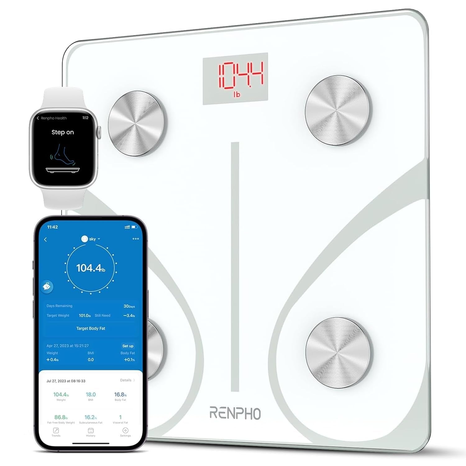 3.  Smart Scale - BMI, Bluetooth, 400 Lbs