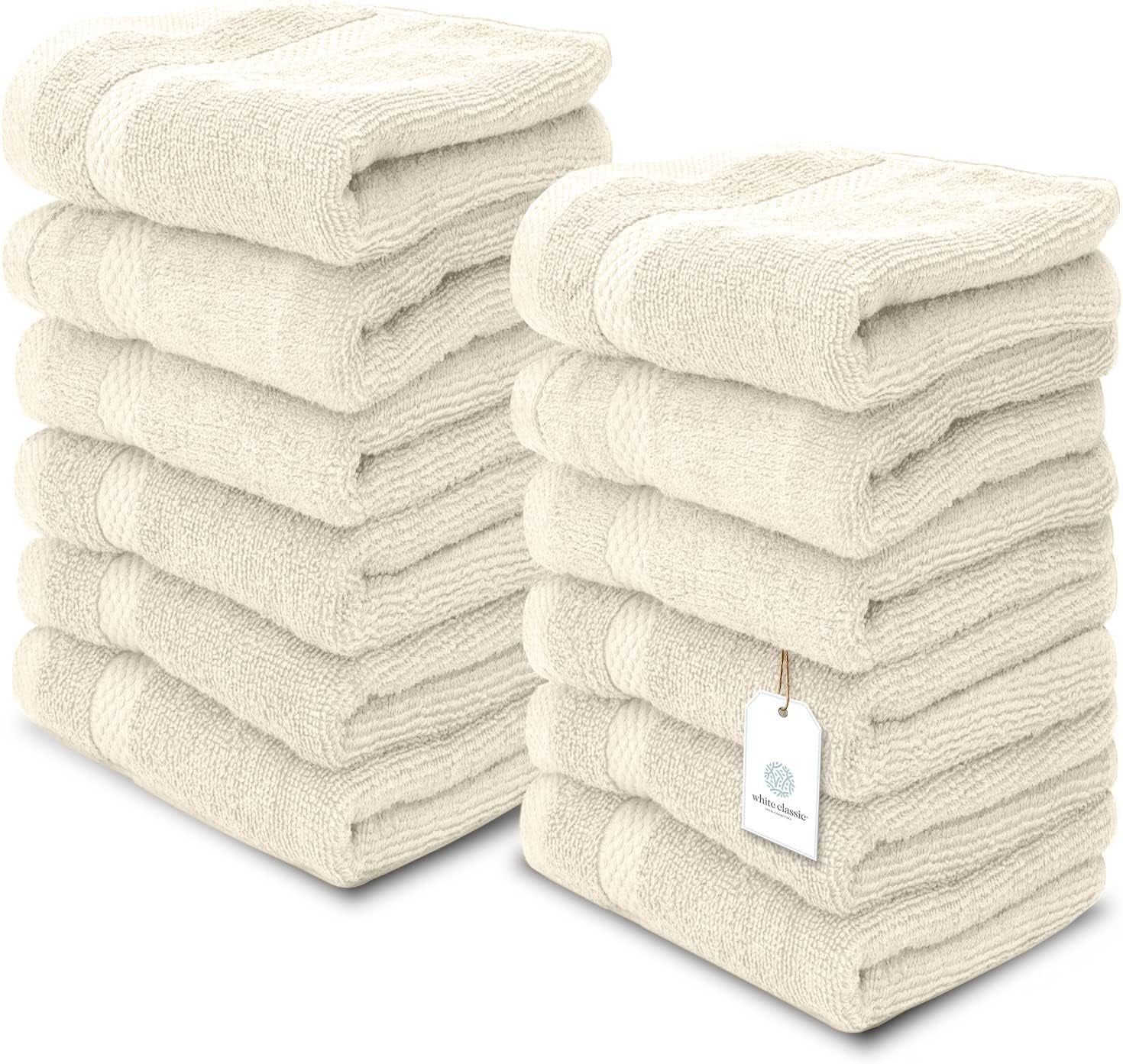 Luxury Cotton Washcloths � 12 Pieces