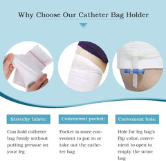 Foley Catheter Leg Bag Holder, 2 Pack