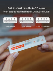 3-In-1 COVID & Flu Rapid Test - 4 Tests