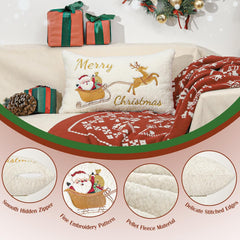 Christmas Throw Pillow Cover � 12 X 20 Inches