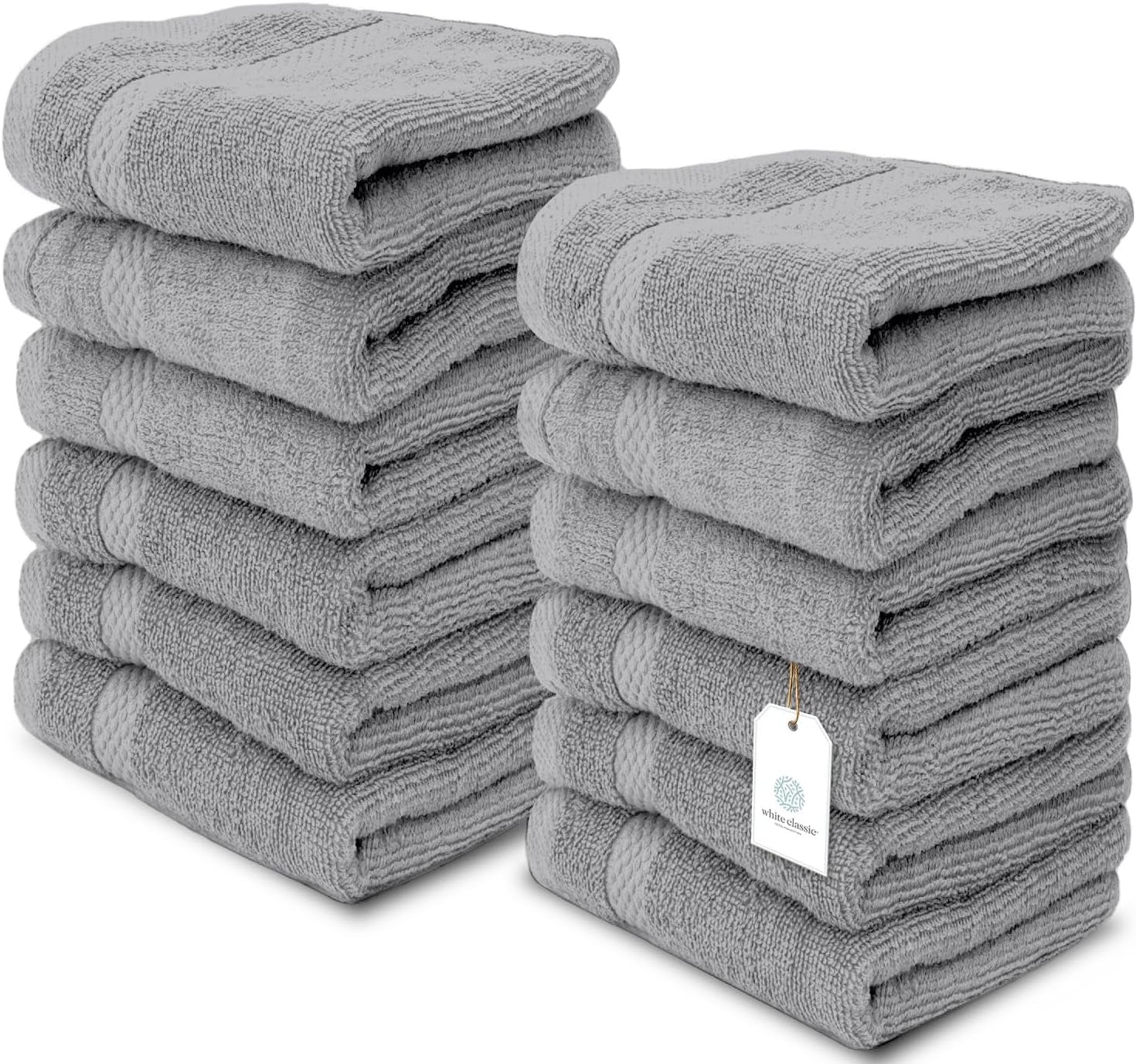 Luxury Cotton Washcloths � 12 Pieces