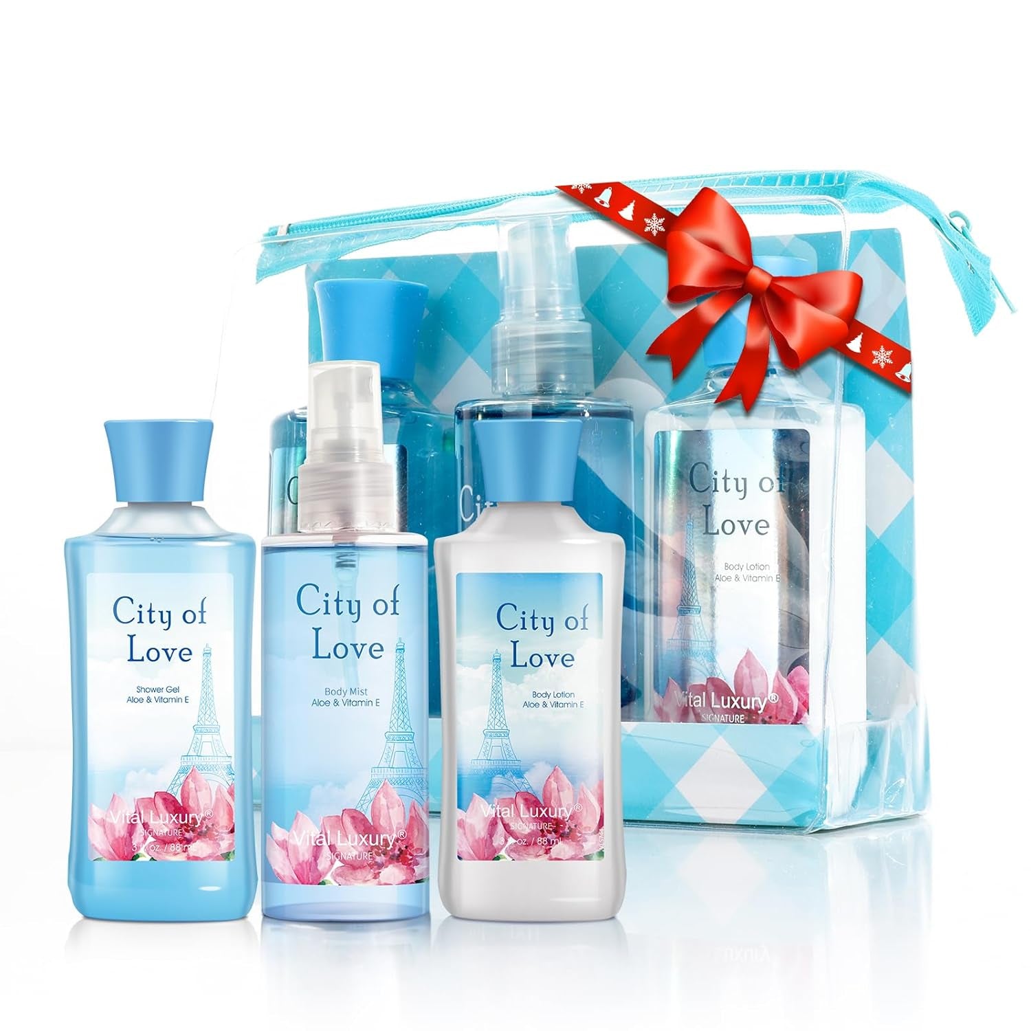 Japanese Cherry Blossom Travel Bath Set, 3 Pieces