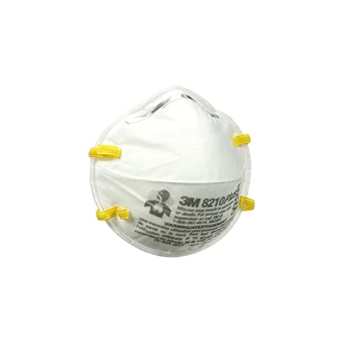 3M N95 Performance Respirator 8210, 2 Pack, Drywall Sanding, NIOSH-APPROVED N95, Advanced Filter Media For Easy Breathing, Cushioning Nose Foam, Adjustable Noseclip, Stretchable Straps (8210D2-DC)