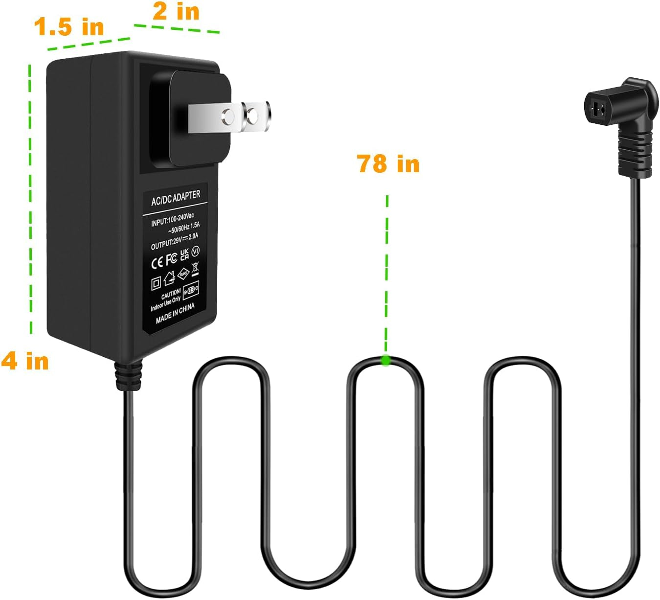 29V 2A Power Supply for Lift Chairs & Recliners, AC/DC Adapter