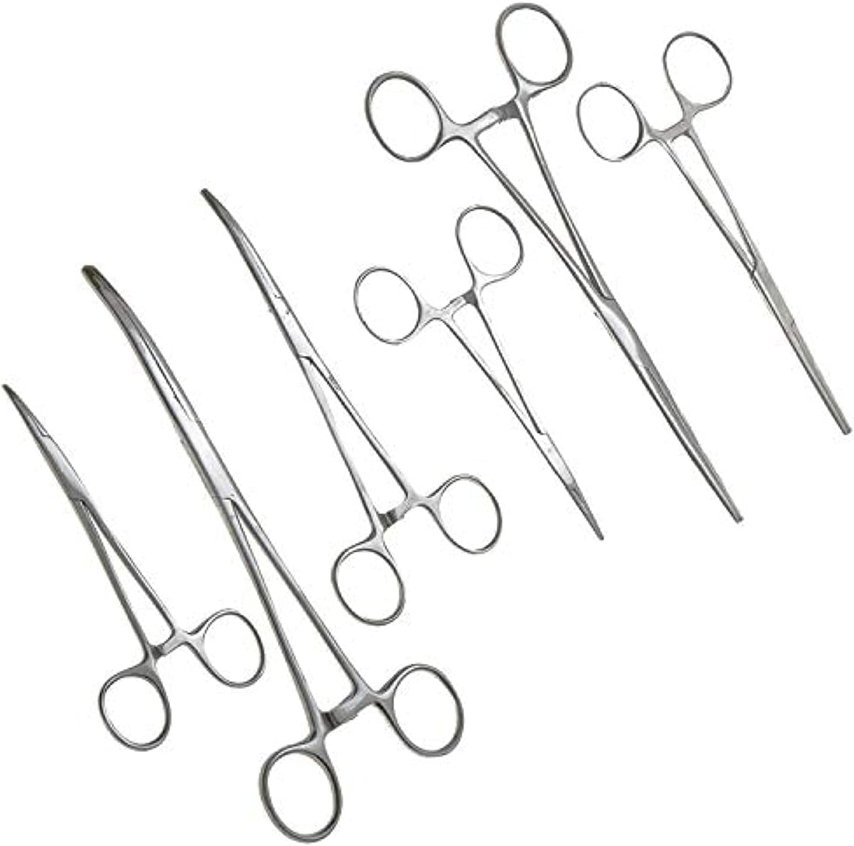 Ultimate Hemostat Set, 6 Piece Ideal for Hobby Tools, Electronics, Fishing and Taxidermy (8", 6.25" and 5")