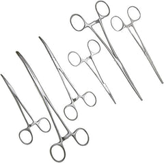 Ultimate Hemostat Set, 6 Piece Ideal for Hobby Tools, Electronics, Fishing and Taxidermy (8", 6.25" and 5")