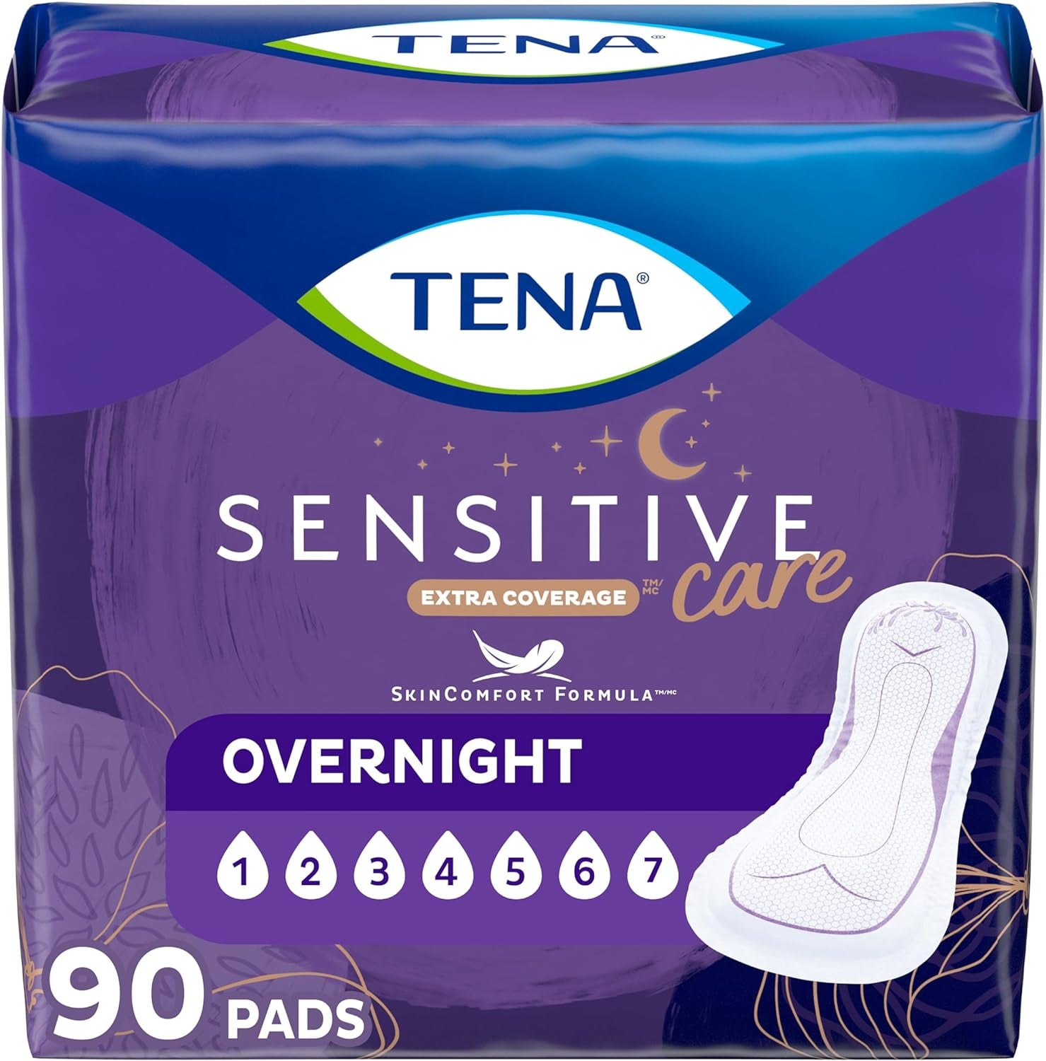 Incontinence Pads, Overnight Absorbency