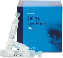 901 Sterile Saline Eyewash 20 Ml Ampoules, Plastic (Pack of 25)