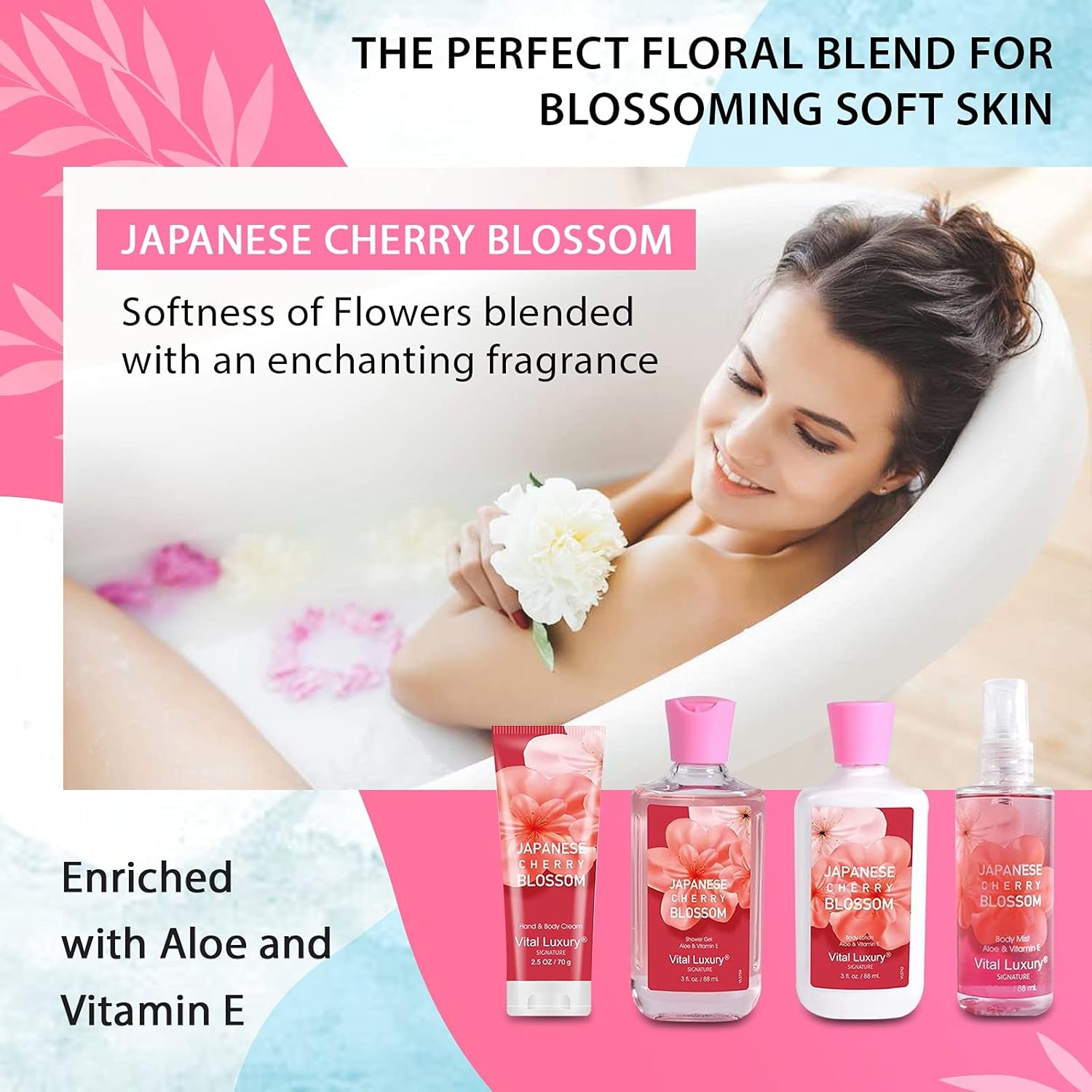 Japanese Cherry Blossom Travel Bath Kit � 3 Fl Oz