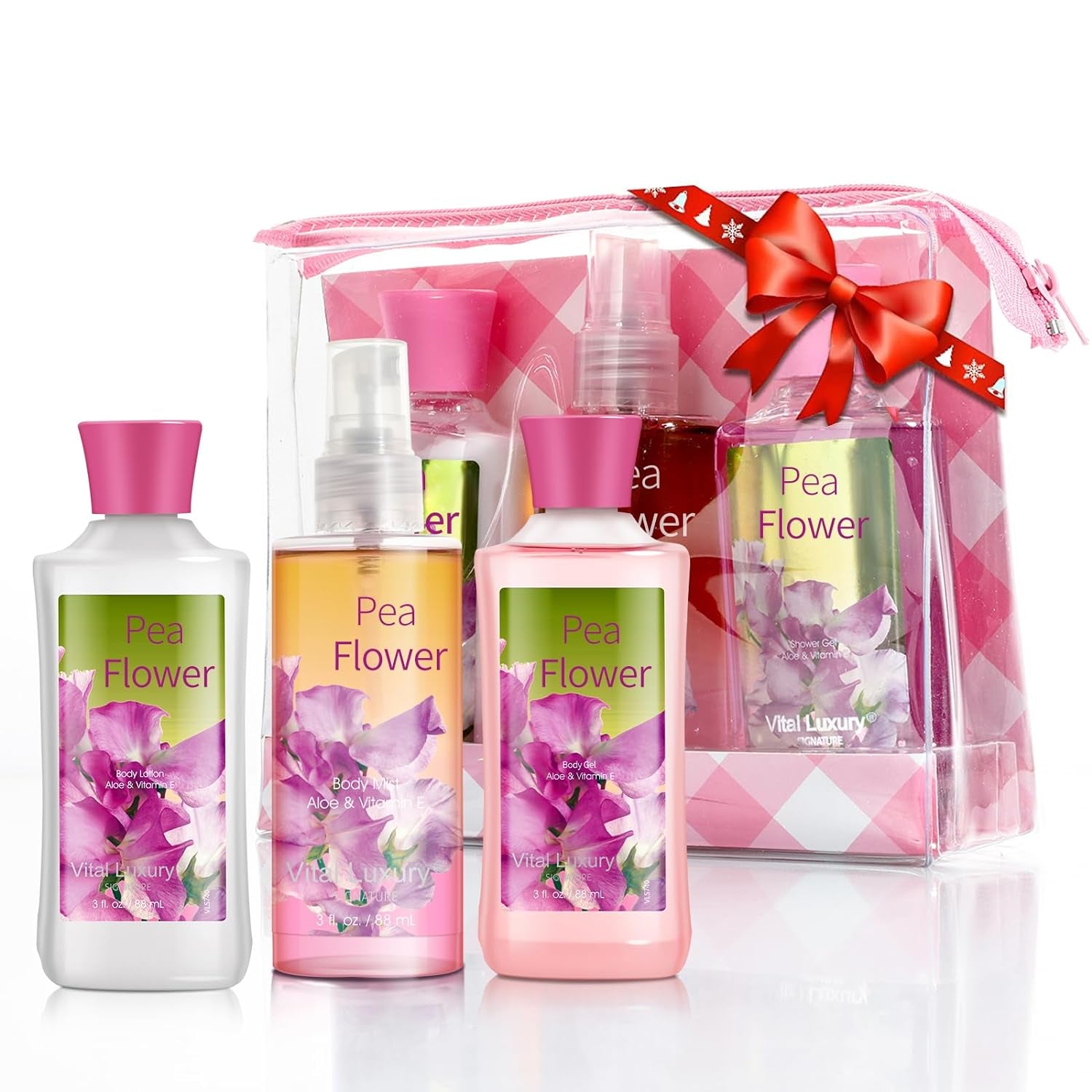 Japanese Cherry Blossom Travel Bath Set, 3 Pieces