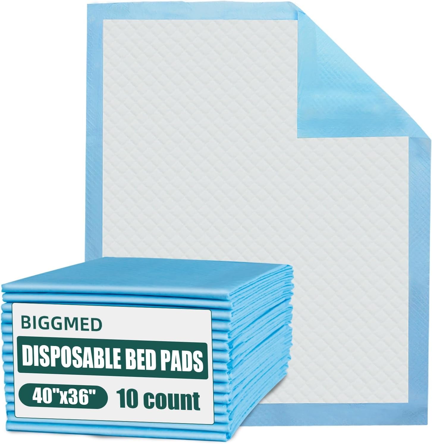 Tear-Resistant Heavy Duty Disposable Bed Pads for Surface Protection - 40" X 36"