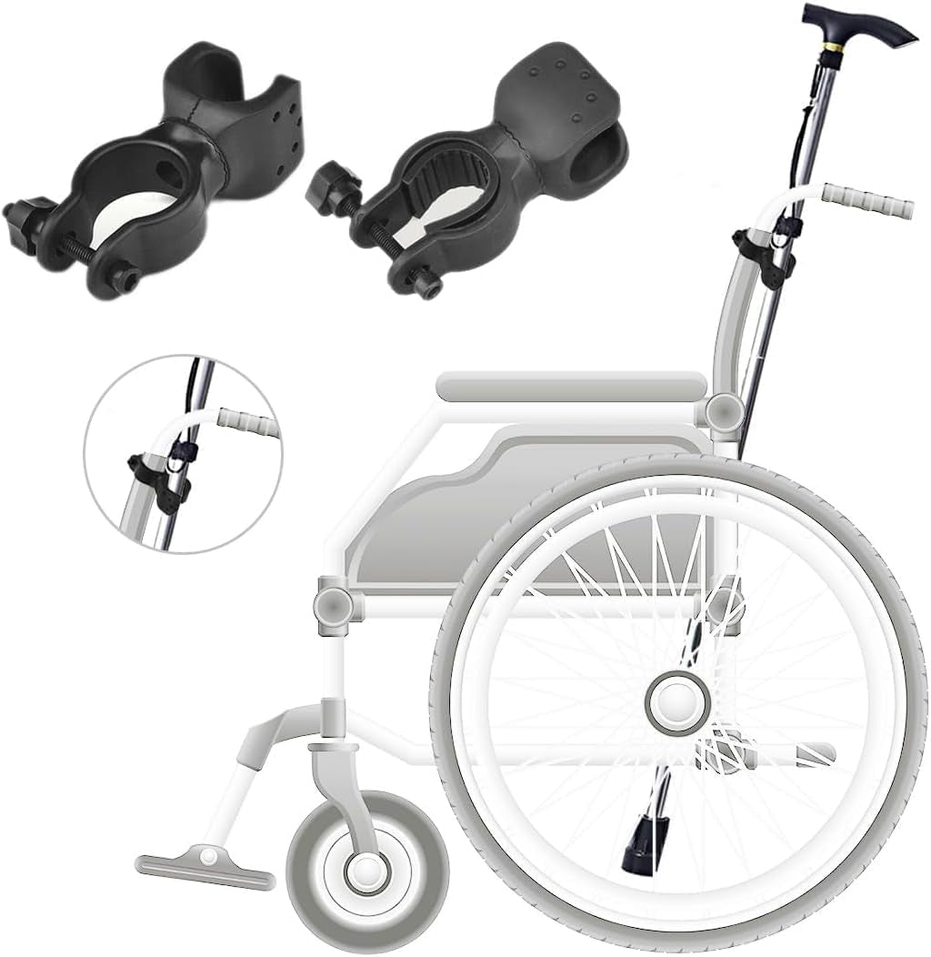 2-Piece Wheelchair Cane Holder Kit (Universal Fit)