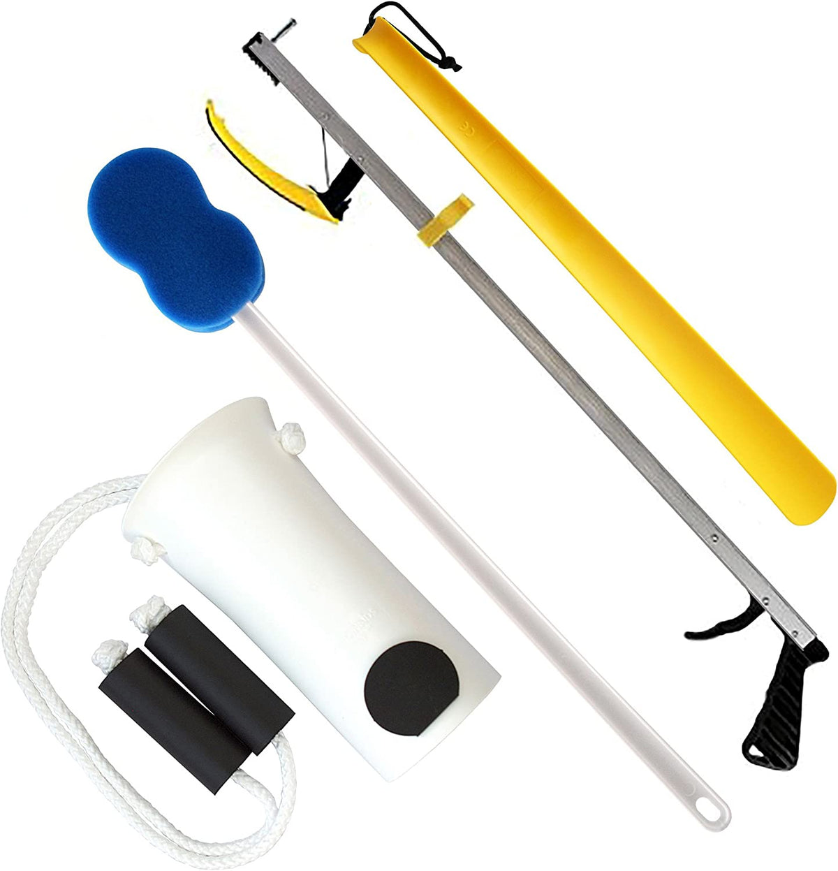 Hip Knee Replacement Kit - Ideal for Recovering from Hip Replacement, Knee or Back Surgery, Mobility Tool for Moving and Dressing (32 Inch Reacher)