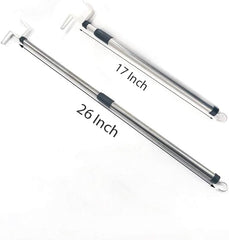 26 Inches Long Dressing Stick, Fully Adjustable Dressing Aid for Shirts, Shoes and Socks, Stainless Steel Material