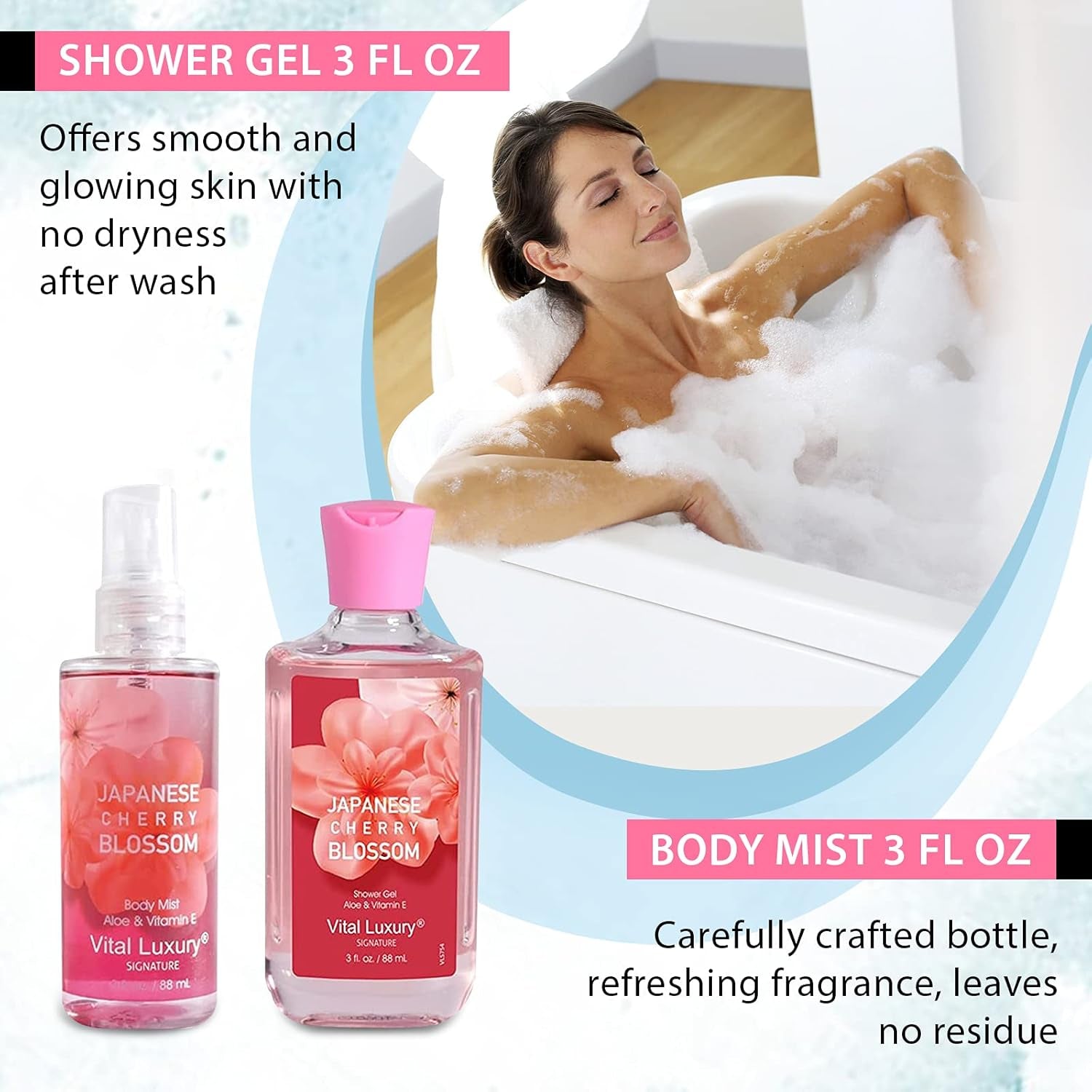 Japanese Cherry Blossom Travel Bath Kit � 3 Fl Oz