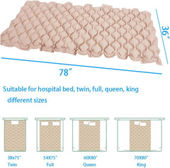 Alternating Air Pressure Mattress Pad with Pump, Ultra Quiet Hospital Home Bed Mattresses Topper, Resistant Ulcer Cushion, Pressure Sore & Ulcer Relief