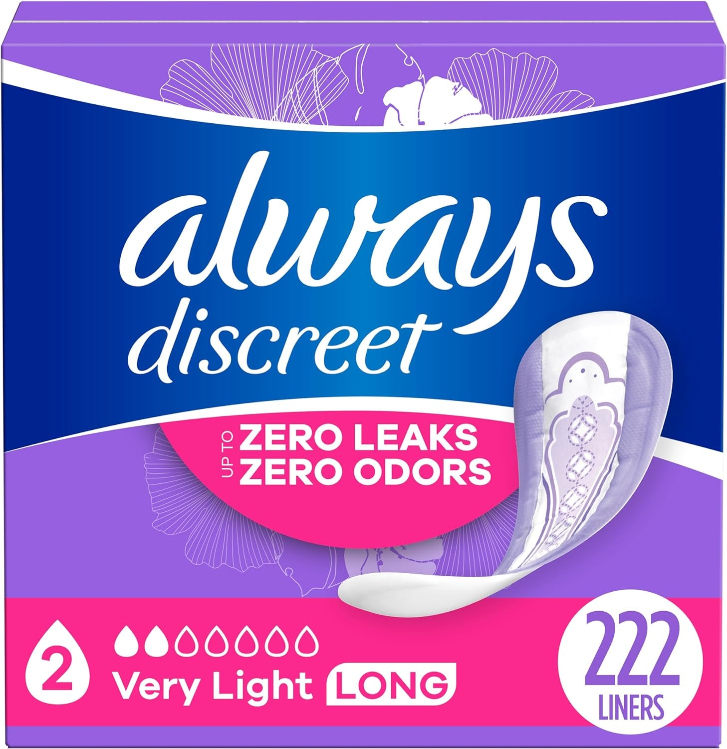 Incontinence Liners, Very Light Absorbency