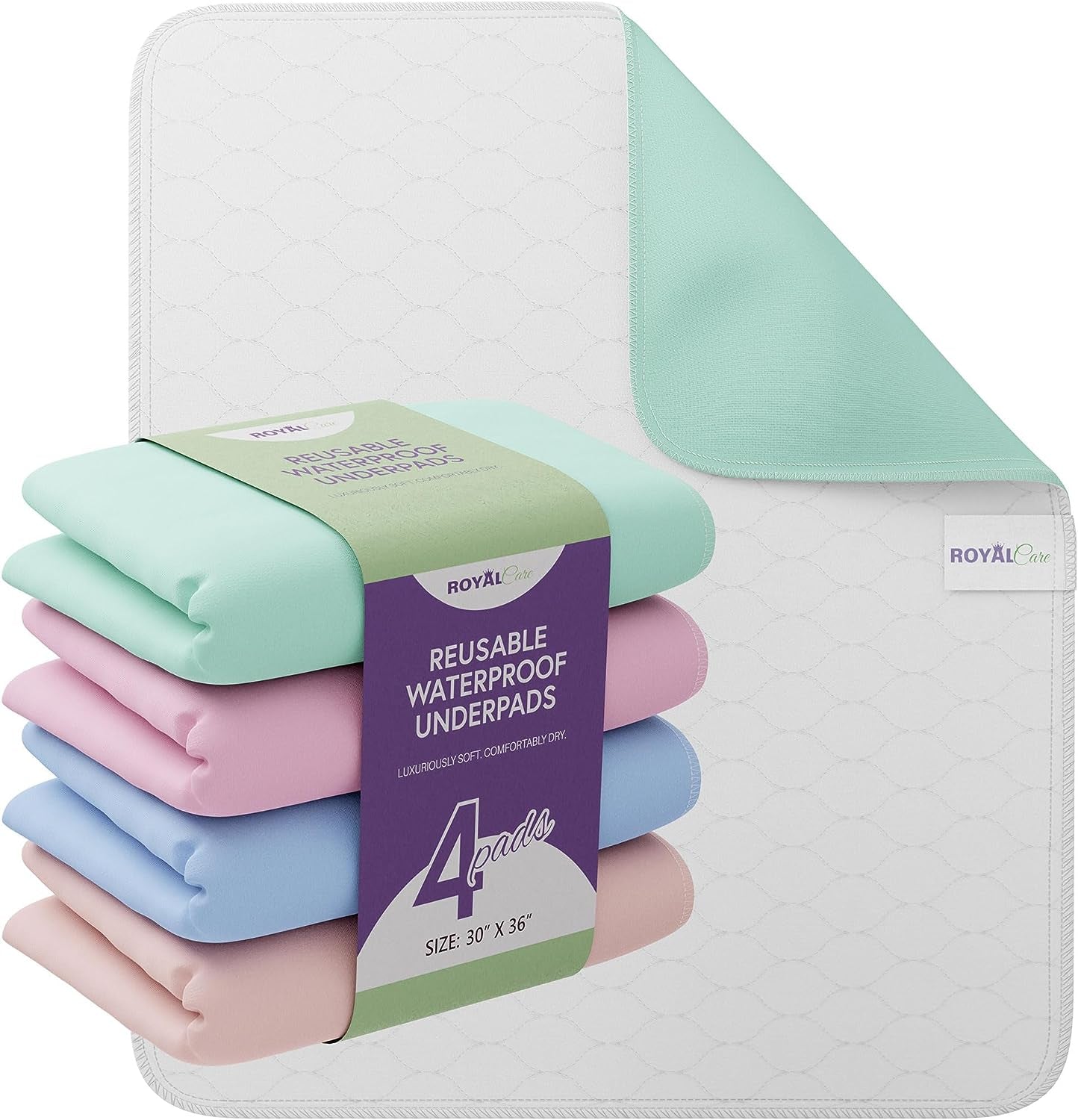 17. Incontinence Bed Pads - 4-Pack, 34" X 36"