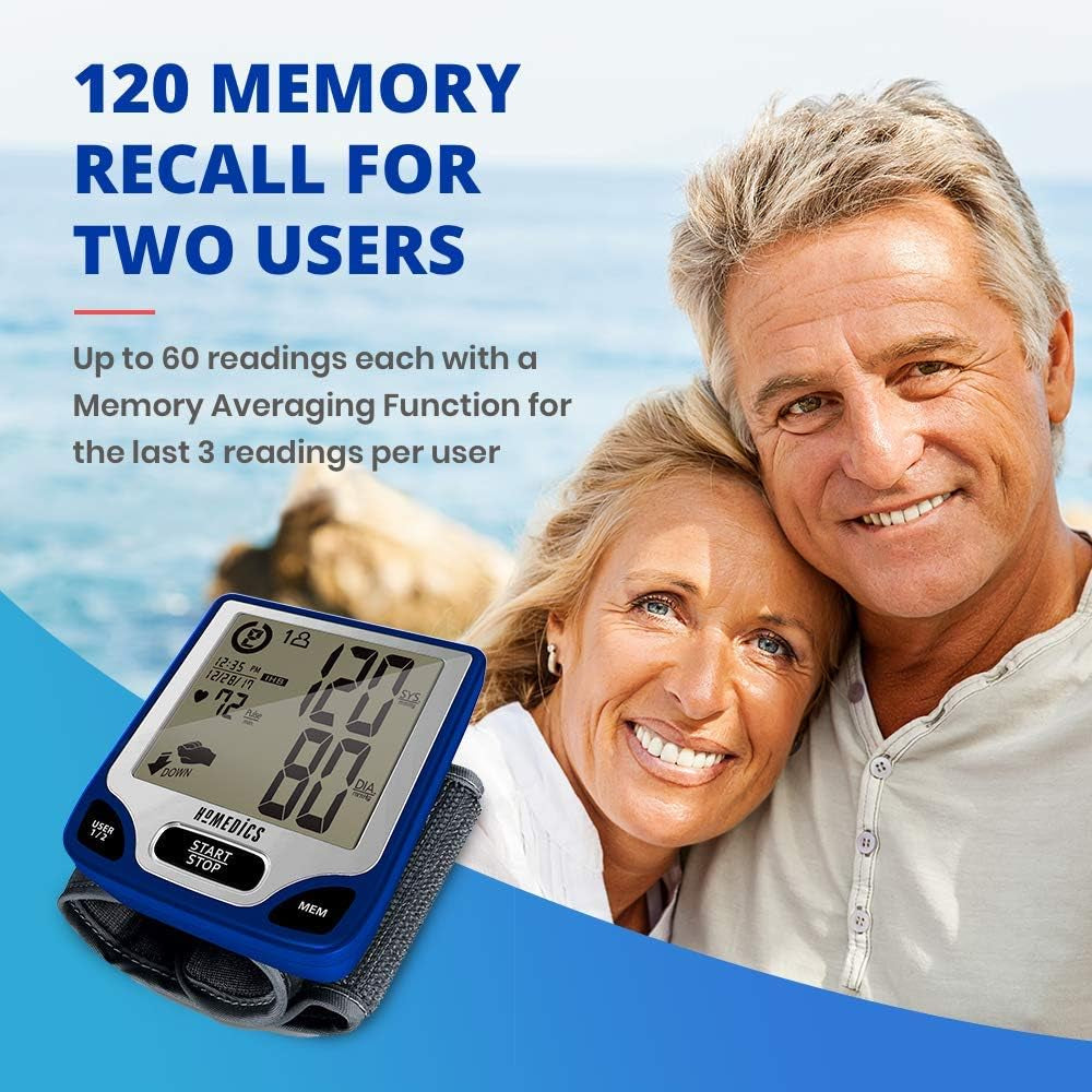 15.  Blood Pressure Monitor - Wrist, 120 Readings