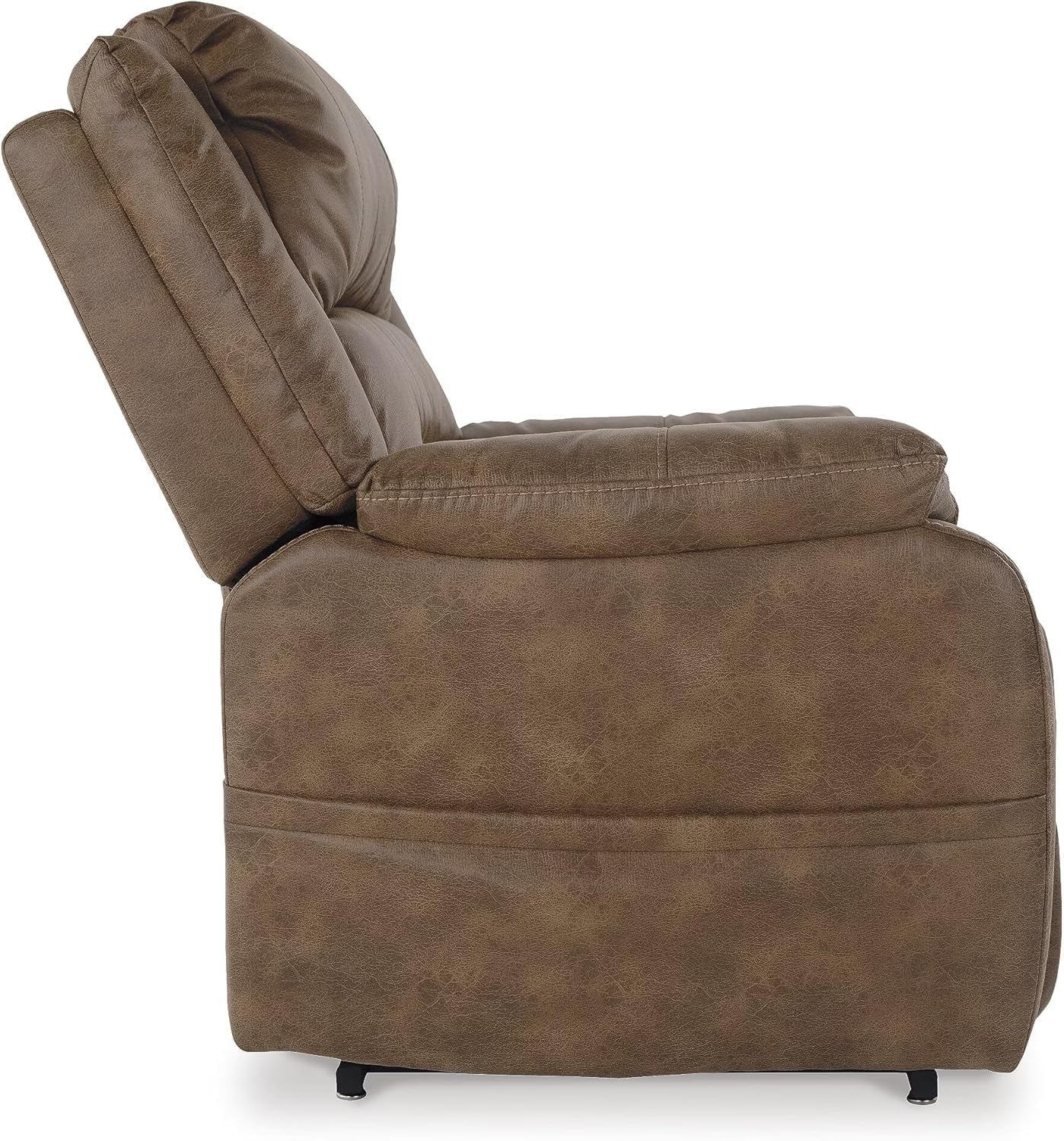 Ashley Yandel Faux Leather Electric Power Lift Recliner for Seniors (Brown)