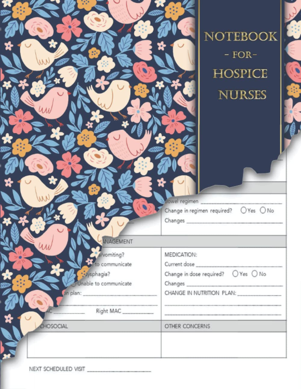 Hospice Nurse Visit Logbook, 8.5 X 11, 1 Book