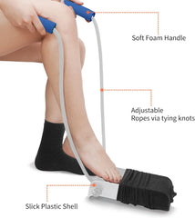 6 in 1 Hip Kit, Knee Back Surgery Hip Replacement Recovery Kit with 32" Grabber Reacher Tool,Sock Aid Device for Seniors,Shoe Horn Long Handle & Dressing Stick,Leg Lifter,Bath Sponge,Storage Bag