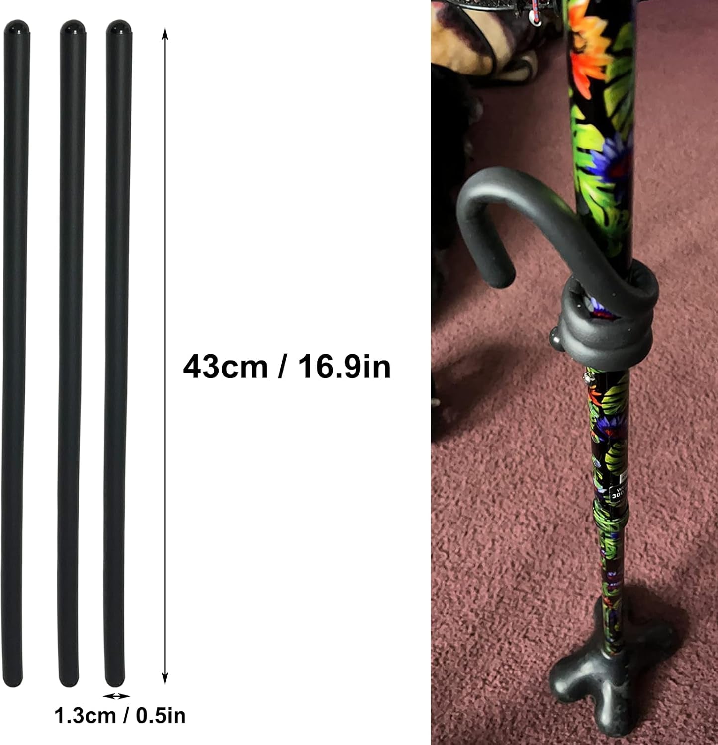 3-Pack Cane Holders for Canes & Scooters