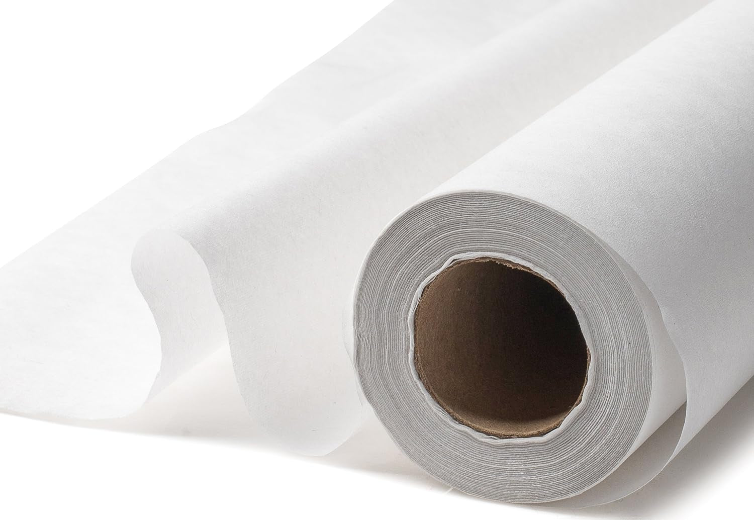 Exam Table Paper - 18''X125’ Disposable Standard White Textured Crepe Medical Barrier Cover Roll - Wide Paper Rolls for Spas, Daycares, Doctors, Chiropractors, Examination and Massage Tables (2)