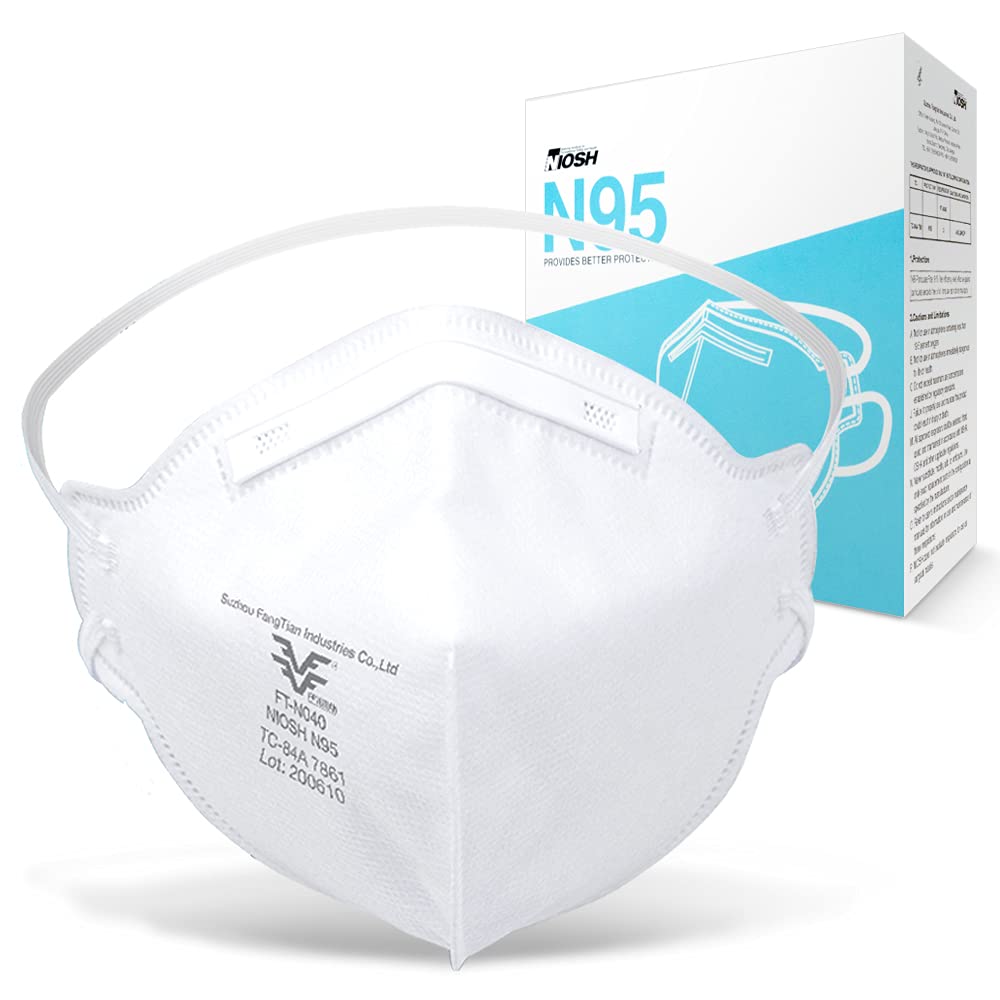 N95 Mask NIOSH Certified Particulate Respirators Protective Face Mask (Pack of 10, Model FT-N040 / Approval Number TC-84A-7861), 10 Count (Pack of 1)