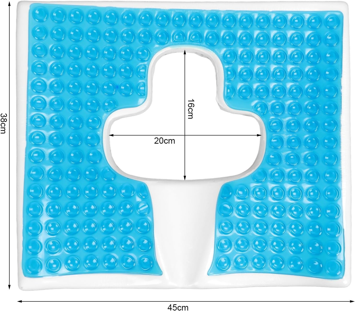 Anti Bedsore Cushion Breathe Freely, anti Bedsore Pad Mattress Material Opening T Shaped Triangular Slope for Wheelchair