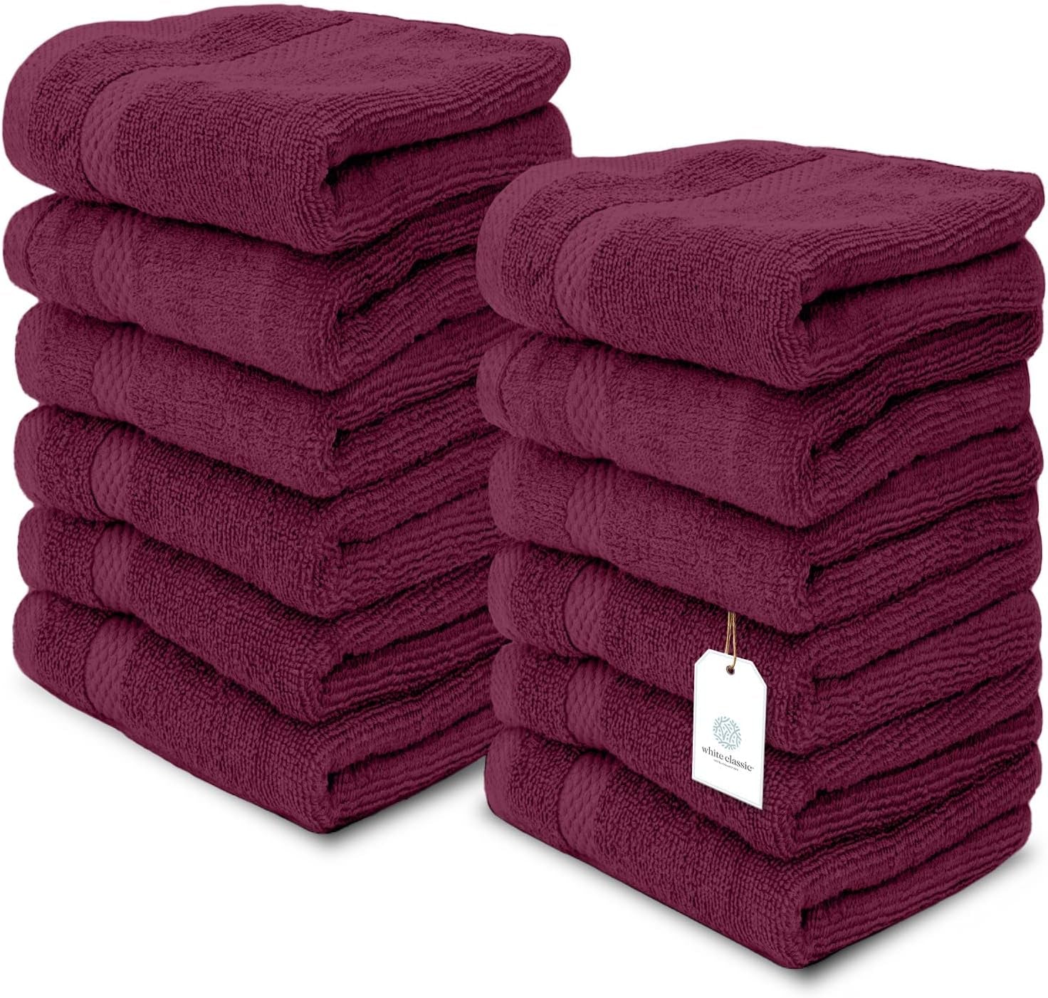 Luxury Cotton Washcloths � 12 Pieces