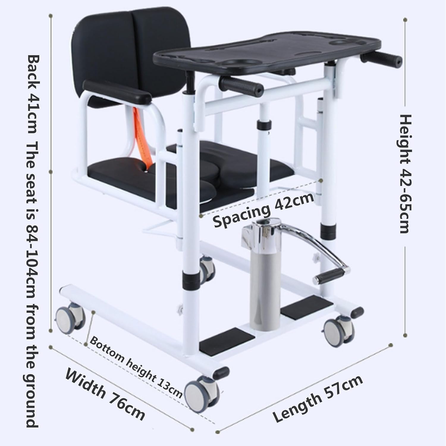 Hydraulic Patient Lift Transfer Chair - Portable, 180� Split Seat