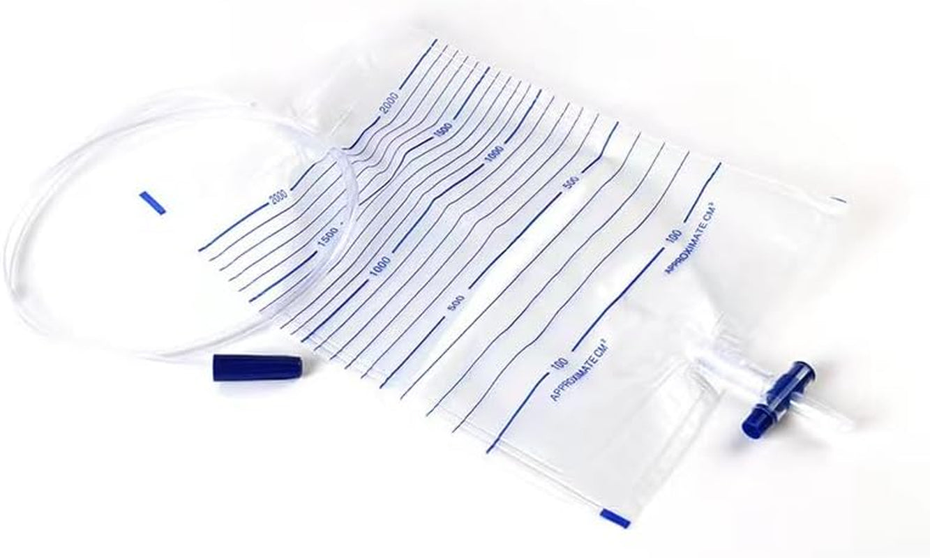 10 Pack Urine Drainage Bags, 2000Ml