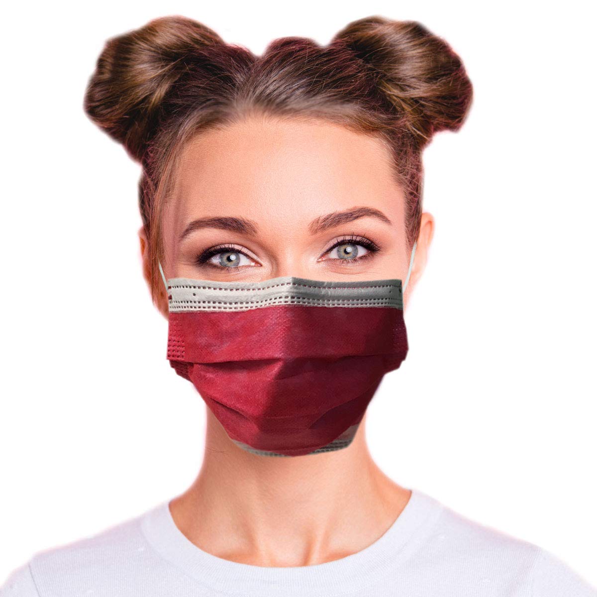 Lutema ASTM Level 3 Disposable 4-Ply Face Mask - Made in USA - Certified by Eurofins and Nelson Labs | 4 Layer Masks with Filtration Efficiency >=98% - Flamingo Pink (50 PCS)