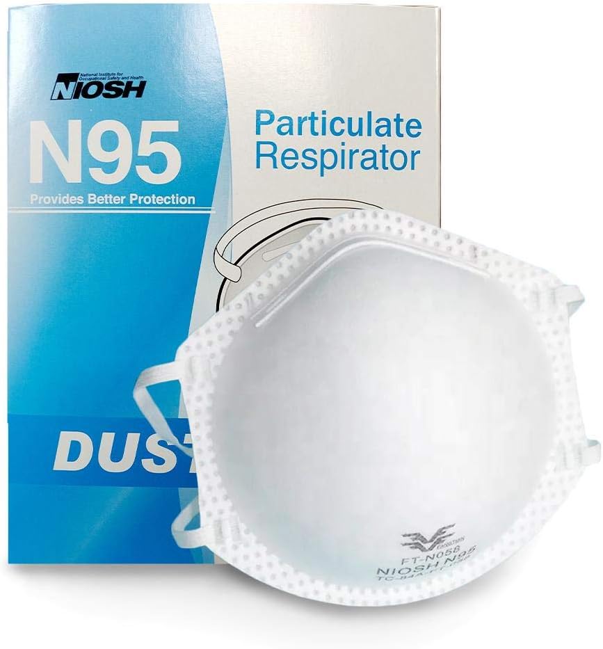 FANGTIAN N95 Respirator NIOSH Certified N95 Particulate Respirators Face Mask (Pack of 20, Size M/L, Model FT-N058 / Approval Number TC-84A-7863), White