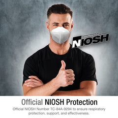 MERILOGY N95 Mask Respirator [ Made in USA ] NIOSH Certified N95 Particulate Respirators Face Mask (Pack of 40) (501831 (40PK))