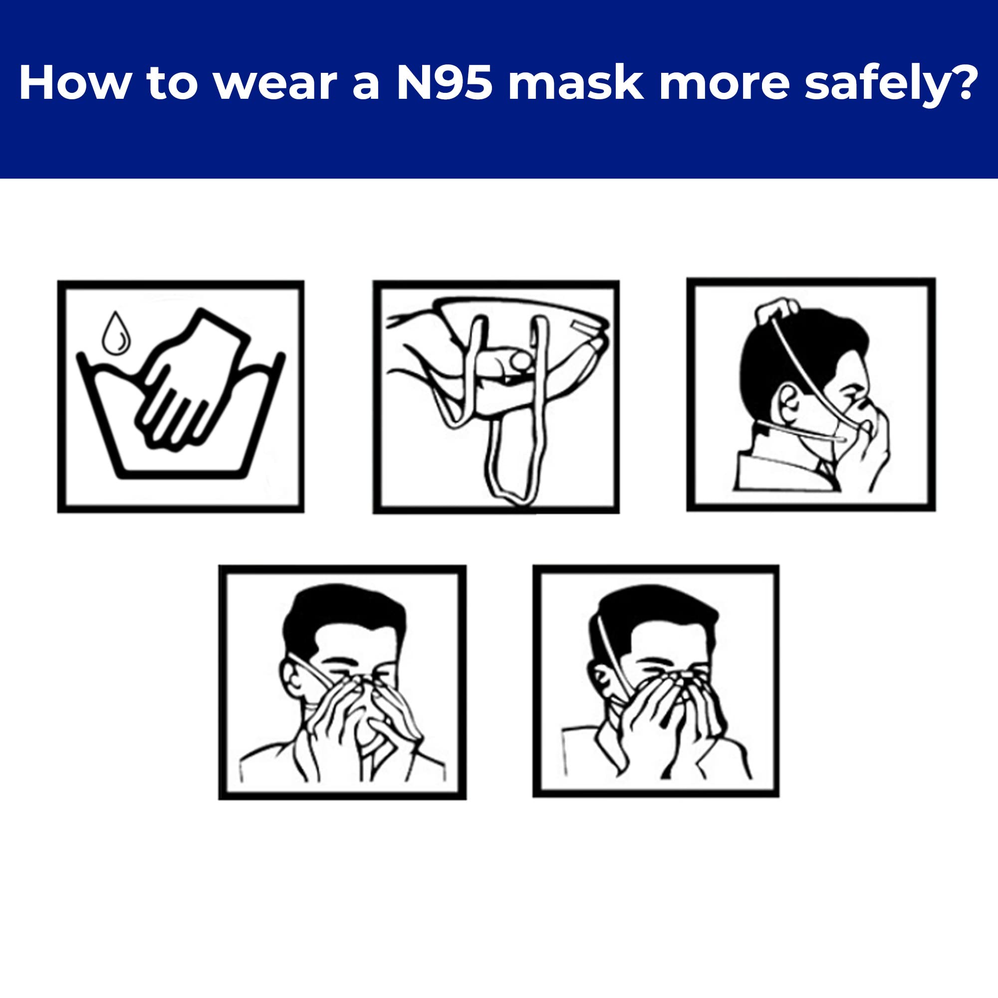 Funight N95 Mask 20 Pack NIOSH Certified Respiratory Particulate Filtering Face Mask Personal Protective Use Comfortable Protection Box of 20 Face Masks