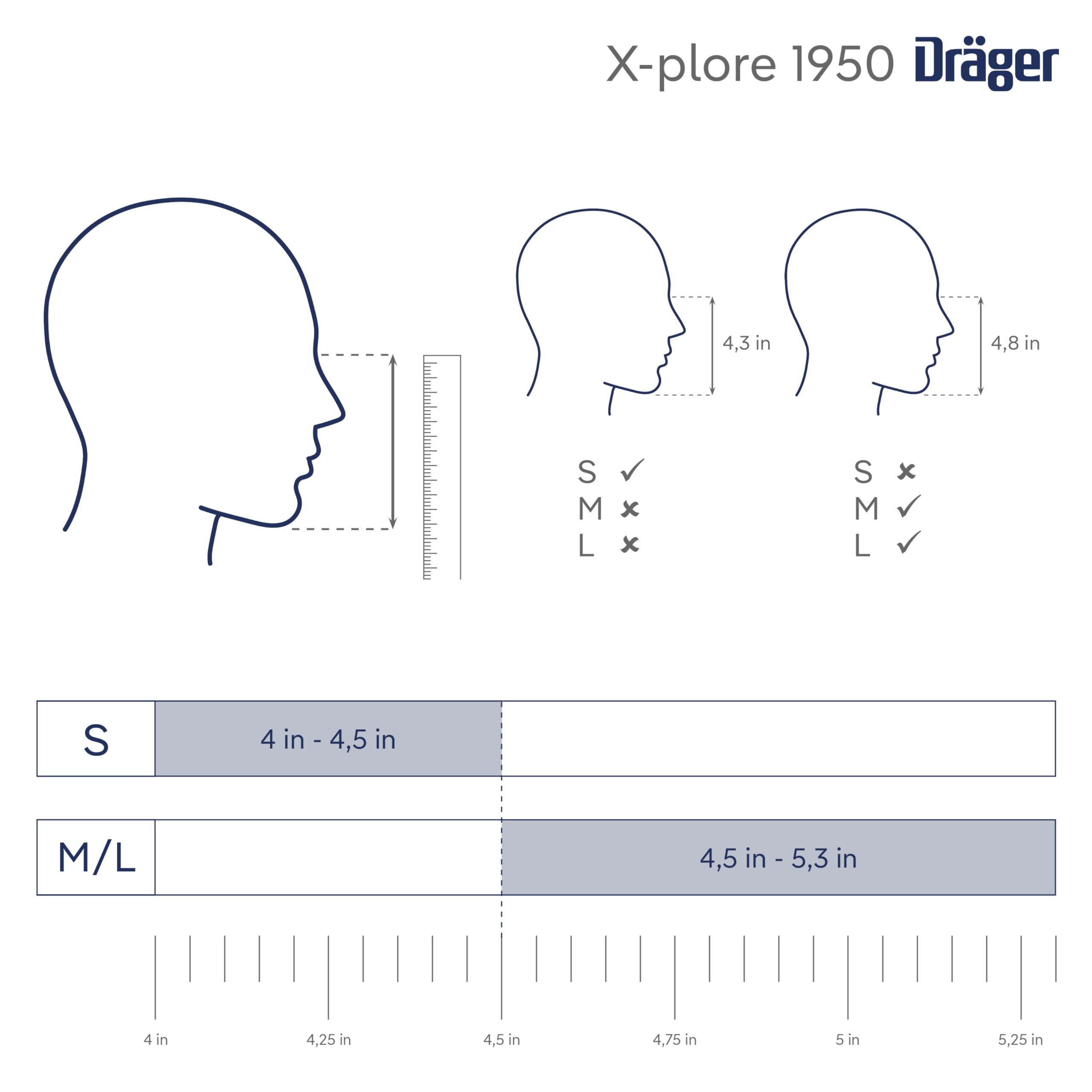 Dräger X-plore 1950 V N95 respirator mask with exhalation valve | NIOSH-approved respirator mask