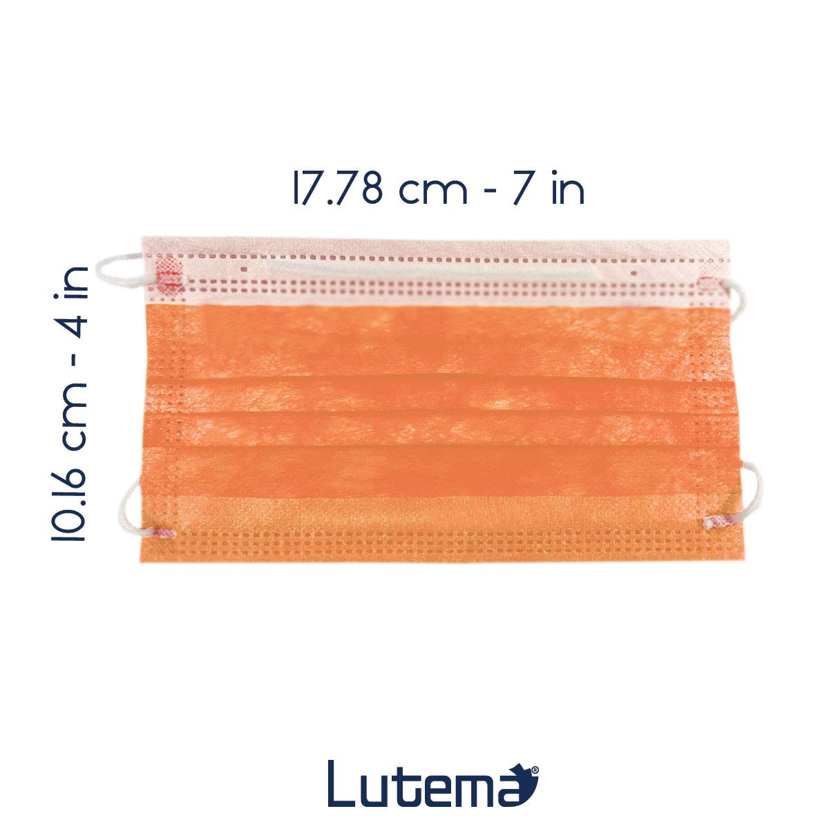 Lutema ASTM Level 3 Disposable 4-Ply Face Mask - Made in USA - Certified by Eurofins and Nelson Labs | 4 Layer Masks with Filtration Efficiency >=98% - Flamingo Pink (50 PCS)