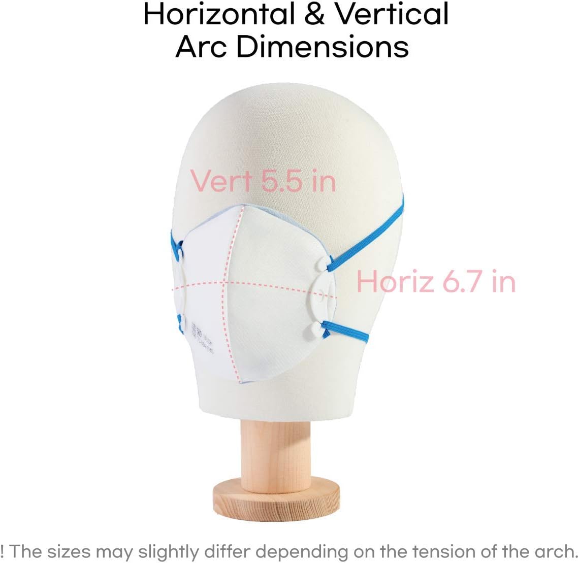 DOBU MASK 5PLY N95 Respirator Cup Mask Shape holder included, model 500, Medium Size, NIOSH Certified, 10 masks individual package, Adjustable Head Straps,protect from non-oil-based particles.