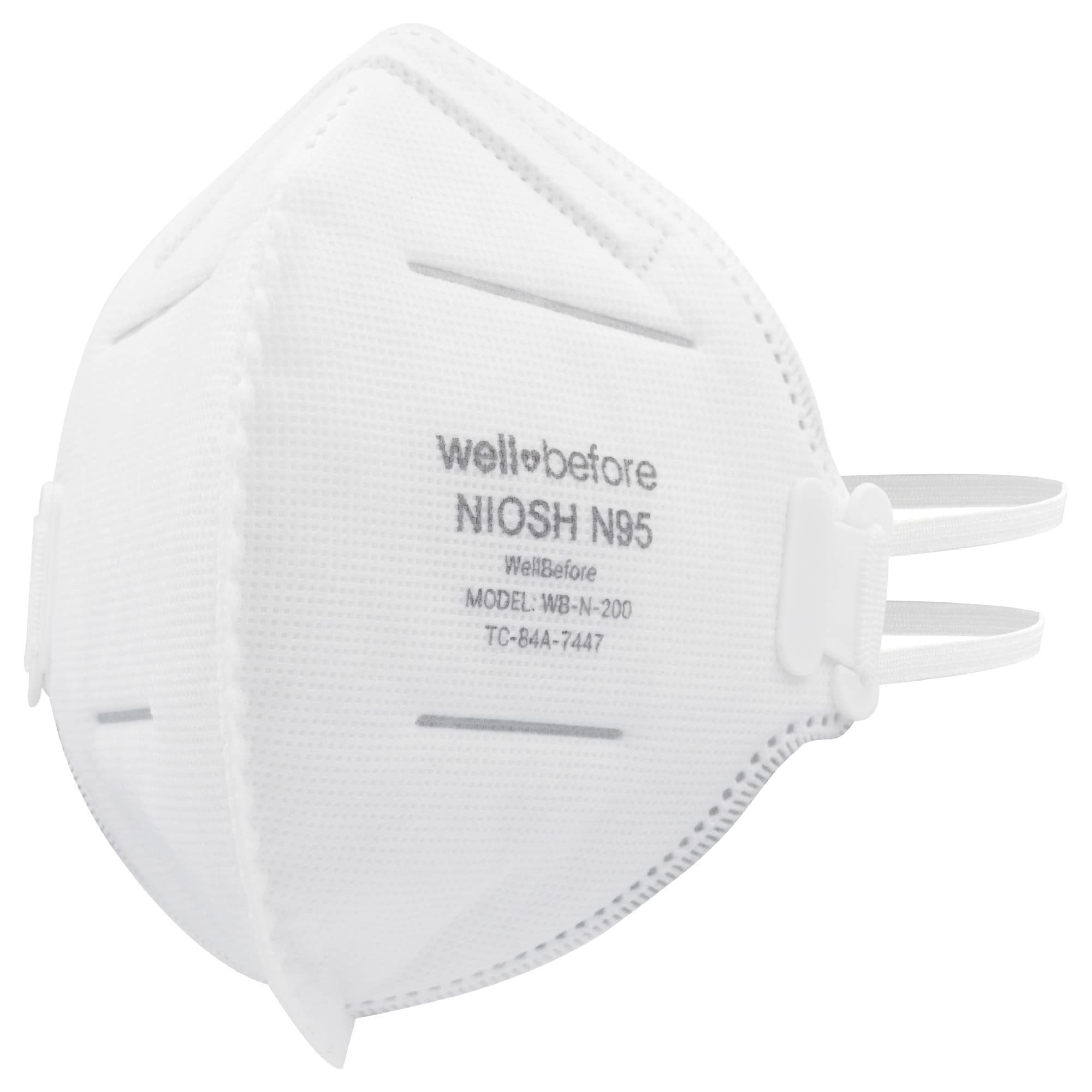 N95 Mask NIOSH Approved - Respirator Face Masks Individually Wrapped N95 Masks - Pack Of 10, White